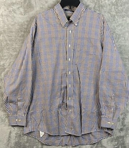 Camisa de manga larga con botones XL azul y marrón con bolsillo a cuadros DIxie Pickers para hombre - Imagen 1 de 8