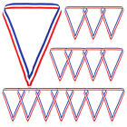  20 Stck. Bänder für Medaillen weiß und blau Dreieck Haken Schlüsselband rot Comfortor
