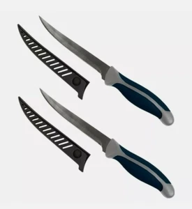 2 Pack Ozark Trail 6" Fish Fillet Knives Soft Touch Handle Ultra Sharp Blades - Picture 1 of 3