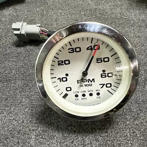 Teleflex RPM Tach System Check Warning For Oil Temp Engine Gauge 64477F - Foto 1 di 6