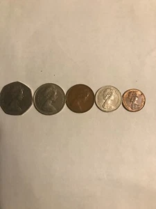 New Pence 5 Coin Set - Picture 1 of 2