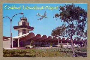 OAKLAND CA, AEROPUERTO INTERNACIONAL, AÑOS 60 POSTAL CARTA POSTAL - Imagen 1 de 2