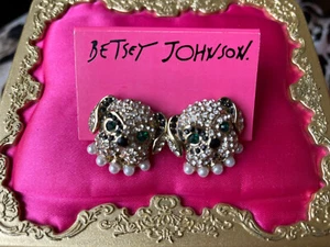 Betsey Johnson Pet Shop Schmuck Bulldogge Pitbull Pitbull Hund Ohrstecker - Bild 1 von 2