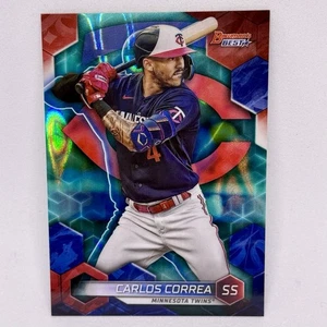 2023 Bowman's Best Baseball Carlos Correa Aqua Lava Refractor /199 Twins ASTROS - Picture 1 of 3