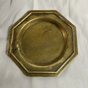 Vintage achteckige massive Messing Schale S124 - Bild 1 von 4