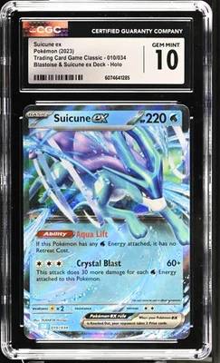 2023 Trading Card Game Classic #010/034 Suicune ex CGC 10 - Image 1 of 2