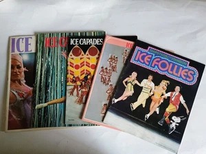 Menge 5 Vintage Eiskapaden Schlittschuh Programme Ende 60er Anfang 70er Kostenloser Versand - Bild 1 von 6