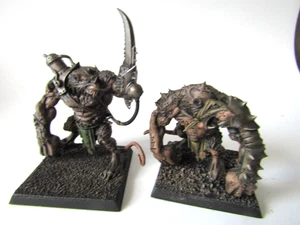 A12 WARHAMMER FANTASY BATTLE SKAVEN ARMY - RAT OGRES X 2 WELL PAINTED MODELS - Picture 1 of 2