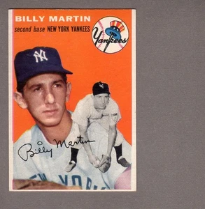 1954 Topps Baseball # 13 Billy Martin of the New York Yankees EX/NRMT - Picture 1 of 2