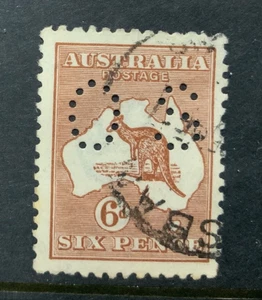 ,KANGAROO : 6d BROWN 3RD WMK Perf OS. F.USED….,, - Picture 1 of 1