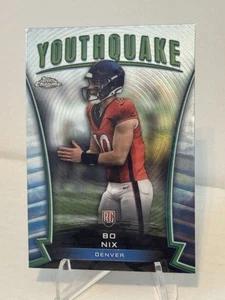 2024 Topps Chrome Football Youthquake #Y-16 Bo Nix Rookie Card RC Denver Broncos - Picture 1 of 2