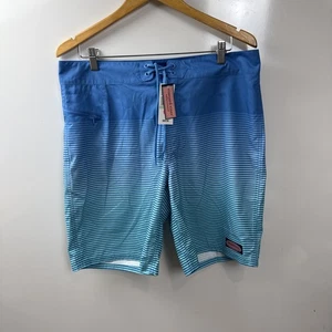 Vineyard Vines Men's Blue Long Beach Stripe Board Shorts ~ SZ:36 ~MSRP:$70 - Afbeelding 1 van 12