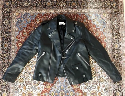 Chaqueta Coach de cuero genuino negra nueva con etiquetas Foto 1 de 3