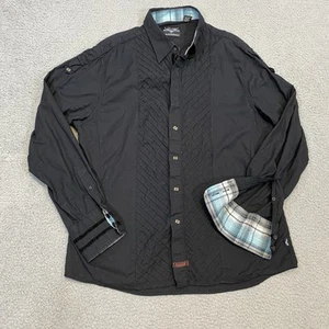Fender Custom Shop Rock & Roll Embroidered Guitar Button Up Shirt XXL Black - Picture 1 of 12