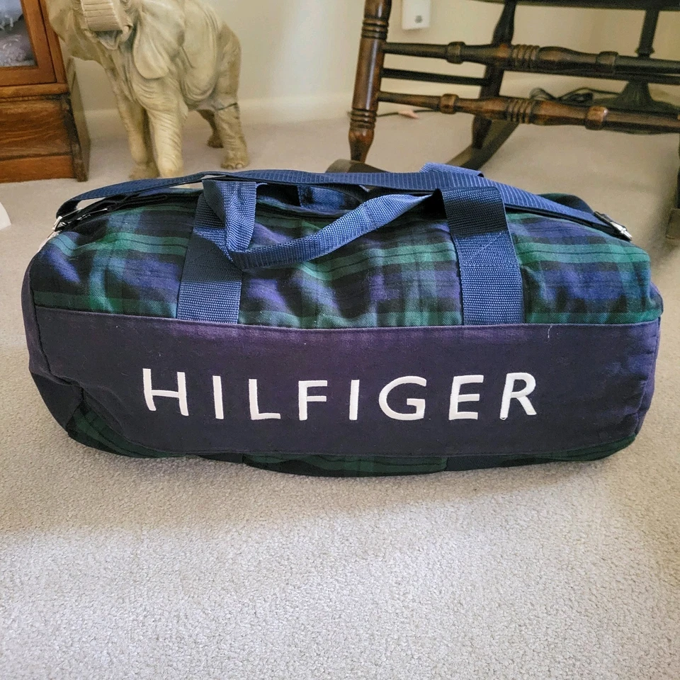 Bolso de Lona Tommy Hilfiger Grande Logo a Cuadros Foto 1 de 4