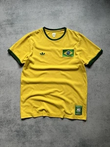 VINTAGE 00s BRAZIL WORLD CUP ALL TIME GREATEST SOCCER FOOTBALL SHIRT MENS SIZE M - Picture 1 of 13