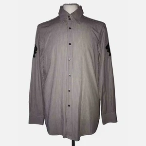 Camicia Dolce & Gabbana Uomo 42 Pantera Ricamo Righe Made in Italy Cotone - Foto 1 di 6