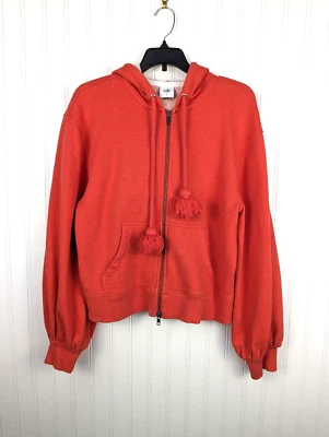 Sudadera con capucha con cremallera manga globo borla de lujo para mujer Cabi en mandarina talla pequeña Foto 1 de 4