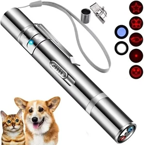 Katze Laserpointer Spielzeug Hund 7 verstellbare Muster große Reichweite Laser Spielzeug USB Aufladen - Bild 1 von 24