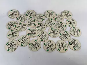 Posten 25 unbenutzte Milchflaschenverschlüsse - A. Augusto Plains Dairy - Valley Falls, RI - Bild 1 von 9