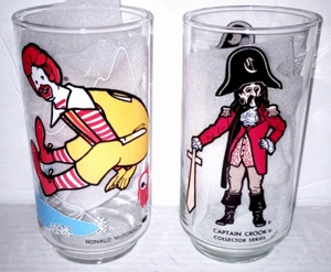 Vintage 1977 McDonald’s Ronald McDonald & Captain Crook Sammlerstück 12oz Gläser - Bild 1 von 11