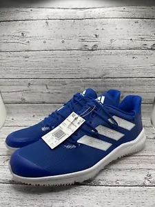 Adidas Afterburner 8 Turf Baseball Shoes Mens Sz 13 Blue White Cleats FZ4231 NEW - Picture 1 of 6