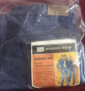 Vtg Genuine Sears Roebucks Jeans 38x30 Bootcut Western Cowboy USA (NEW) - Picture 1 of 9