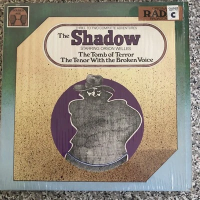 Orson Welles The Shadow 1977 Golden Age GA-5001 Vinyl LP Tomb Of Terror Shrink - Image 1 of 4