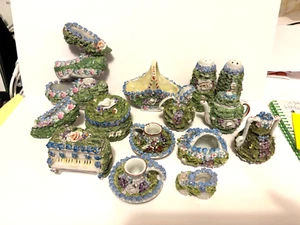 ELFINWARE - 19 Pieces, Lot,Collection - Upright Piano, Shoes, Baskets, Carriage - Picture 1 of 24
