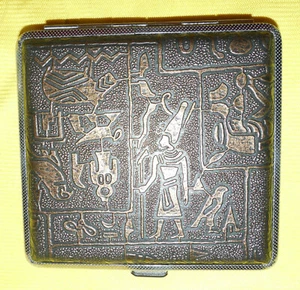 Egyptian Crushproof Cigarette Case Wallet 3 1/4" Cigarettes - Picture 1 of 6