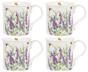 Set 4 Tazzine Caffè Lavanda Fine China Capacità 330ml - Foto 1 di 5