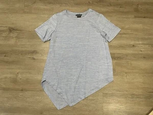 Chelsea & Theodore Top Womens Sz M Blue Knit Loose Asymmetrical Boat Neck - Picture 1 of 8