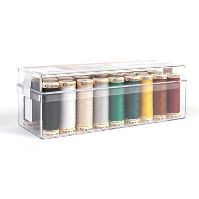 Gutermann 26 Spool Sew All Thread Set 100m Polyester Assorted Colors Storage Box - Image 1 of 3