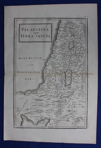 Original antike Landkarte HEILIGES LAND, 'PALAESTINA SEV TERRA SANCTA', Cellarius, 1799 - Bild 1 von 4