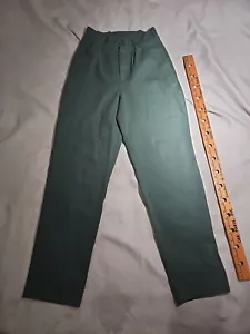 Lucy And Yak Jeans Womens 28L Green 100%Organic Cotton Trousers Relaxed Tapered - Picture 1 of 15
