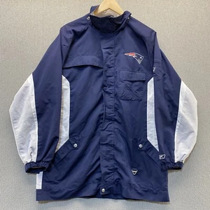 Vintage Reebok New England Patriots Windbreaker Jacket Youth Size XL NFL Coat - Picture 1 of 7