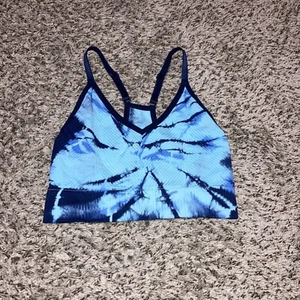 PINK Active Sports Bra Size Small-DD Blue Tie-Dye Victoria’s Secret - Picture 1 of 3