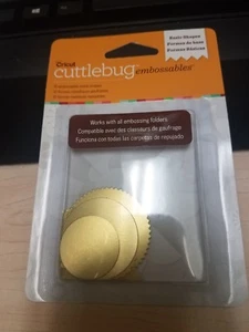 Cuttlebug Embossables Metal Shapes - Basic Shapes - Gold - 2002190 - Picture 1 of 2