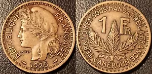 Cameroun - territoire sous mandat français - 1 franc 1925 (a) Paris !!! LEC#7 - Foto 1 di 1