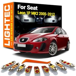 Seat Leon MK2 2005-2012 *Premium* High Power 9pc White LED Interior Light Kit - Picture 1 of 4