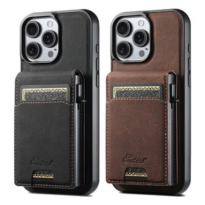 Magsafe Charging Credit Card Box Wallet Leather 2in1 Case Cover For Apple iPhone - Picture 1 of 33