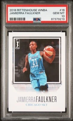 2018 Rittenhouse WNBA Jamierra Faulkner PSA 10 Chicago Sky Southern Miss - Image 1 of 2