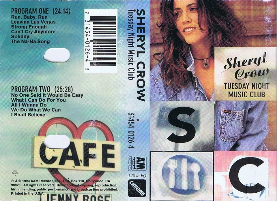 Tuesday Night Music Club cassette Sheryl Crow very good rock pop - Image 1 of 1