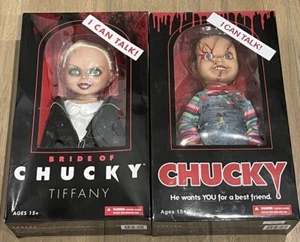 LOT DE 2 DE POUPÉES CHUCKY NEUVES EN BOÎTE MEZCOTOYZ 2015 - Photo 1/19