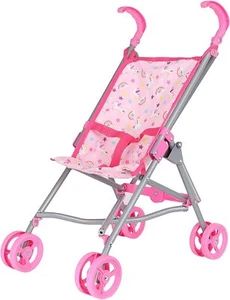Doll Stroller Metal Fold Up And Down Umbrella Stroller For Realistic Pretend Pla - Picture 1 of 5