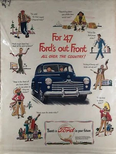 1947 Ford Ad - For '47 Ford's out Front All Over the Country! - Picture 1 of 2