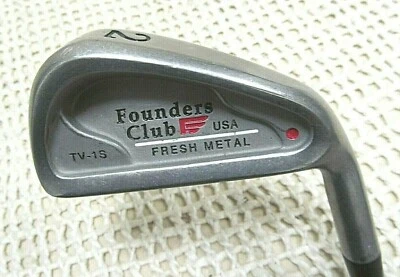 FOUNDERS CLUB TV-1S RED DOT Fresh Metal 2 Iron 39.5" RH ~ Reg Flex Steel Shaft  - Image 1 of 4