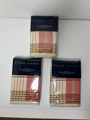 3 NUEVAS fundas de almohada a cuadros Ralph Lauren Camile Kieran Euro Foto 1 de 4