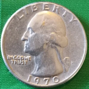 1970 Washington quarter Rare - Liberty and Letters Close to Rim - Picture 1 of 2