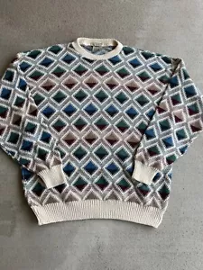 Maglione maglia geometrica Calvin Klein vintage anni 90 - Foto 1 di 5